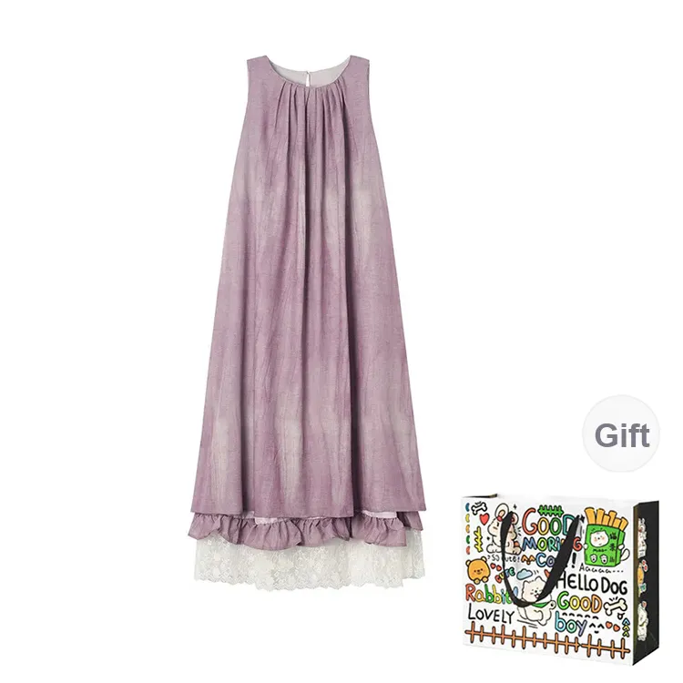 Dippanis Sleeveless Dress Women's Purple-0