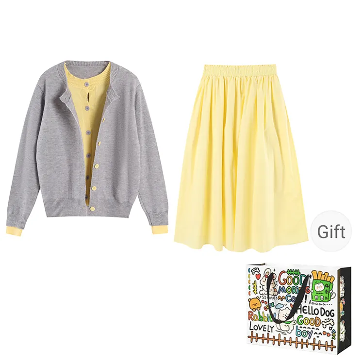 Dippanis Two Piece Skirt Sets Women's-0