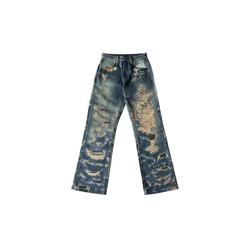 Haonanhuang Jeans Unisex Blue-0
