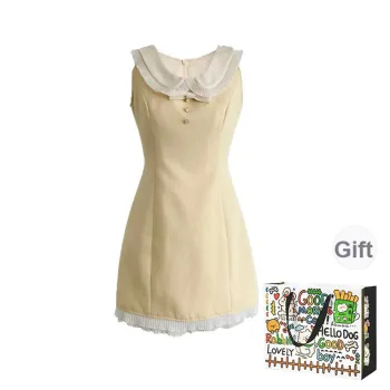 Dippanis Sleeveless Dress Women's Custard