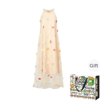 Dippanis Sleeveless Dress Women's Apricot