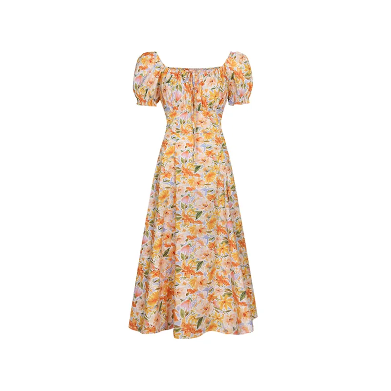 ANNIBUHUO Short-Sleeved Dress Women's-0