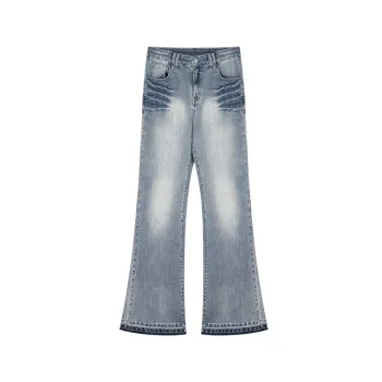 ANNIBUHUO Jeans Women's Denim Blue
