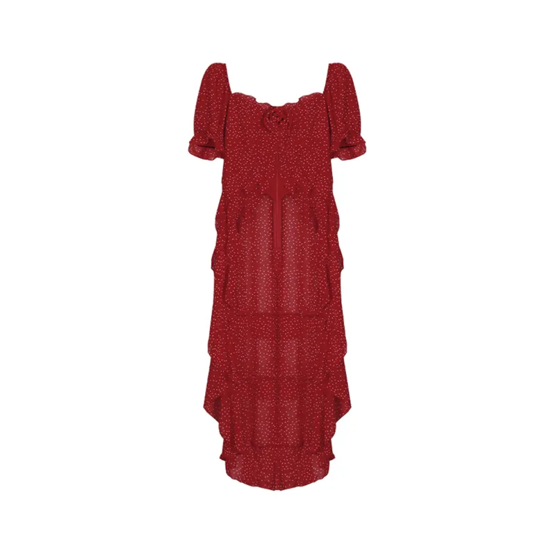 ANNIBUHUO Short Sleeved Dresses Women's-0