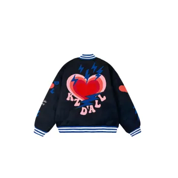 KZDALL Baseball Jacket Unisex Black
