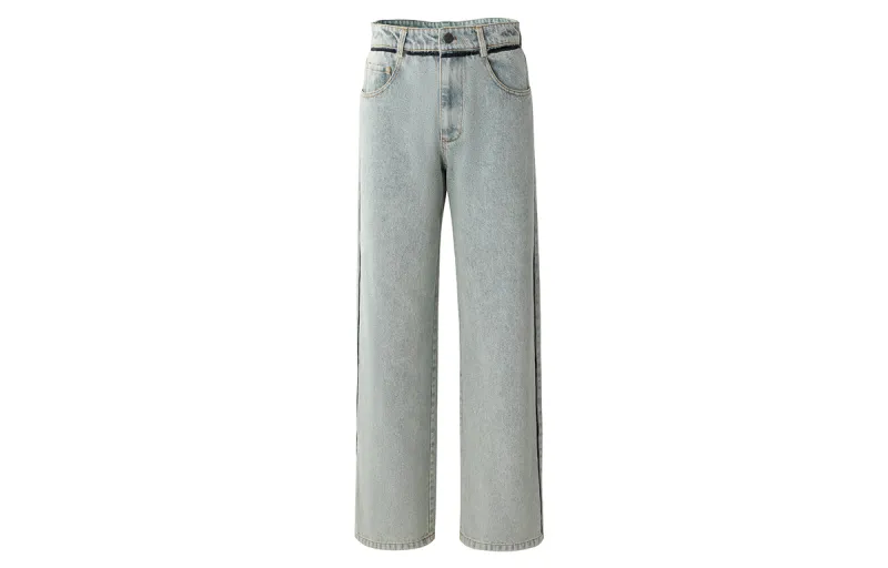 Charlie Luciano Jeans Unisex Gray White-0