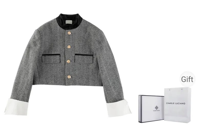 Charlie Luciano Jackets Coats Unisex Gray-0