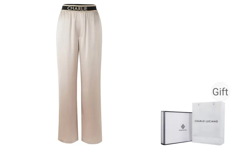 Charlie Luciano Casual Pants Unisex Champagne-0