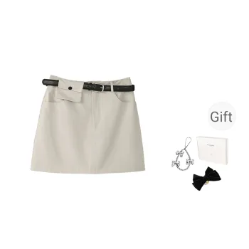 Fstudio Summer Korean Style Vintage Slimming A Line 100% Cotton Casual Short Skirts Women's