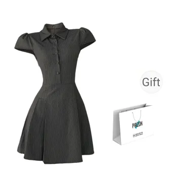 TURN UP Short Sleeved Dresses Women's Gray