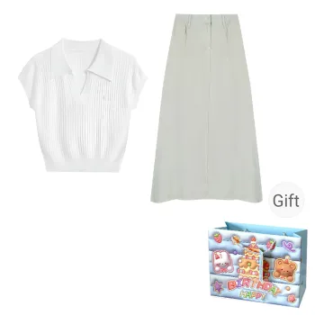 TWOPLUMGIRLS Two Piece Skirt Sets Women's
