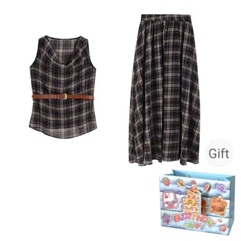 TWOPLUMGIRLS Two Piece Skirt Sets Women's