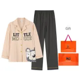 Light Jade Cute Mouse Casual Long-Sleeved Loungewear