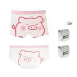 Box Couple 2 Pack: White Glazed Piglet Girl+White Glazed Piglet Boy