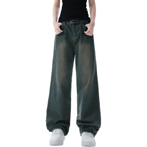 NOCAO Джинсы Унисекс Ностальгический Синий