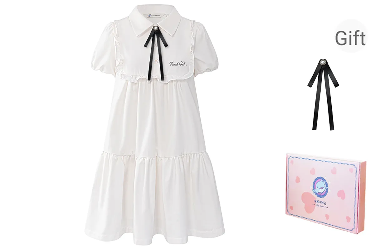 Tokyo Season Короткий рукав Платье Лето Женское Набор в подарочной коробке Белый