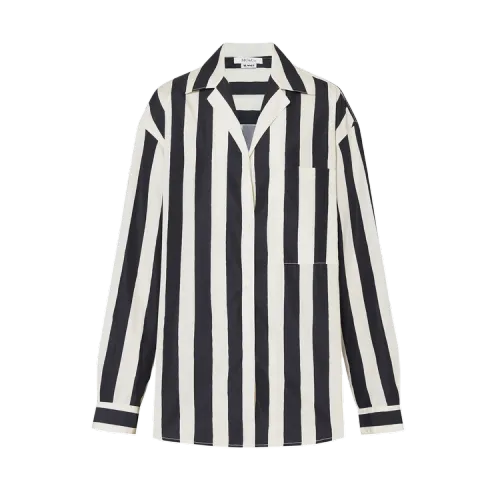 MOCO Рубашка Женская Черная Абрикосовые Полосы