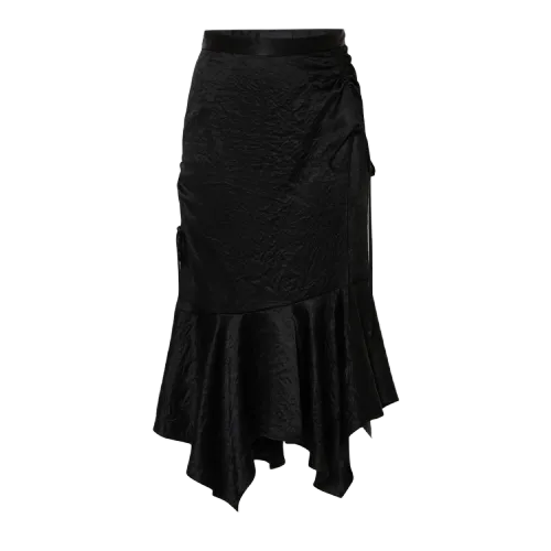 MOCO Повседневный Длинный Юбка Женская Черная