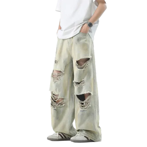 KNOW EVERY Грязно-желтые унисекс джинсы