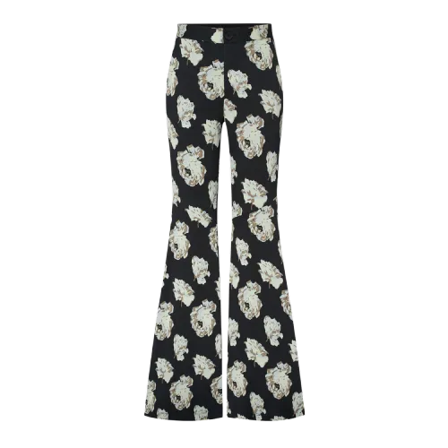 MOCO Повседневные брюки Женские Черные с принтом