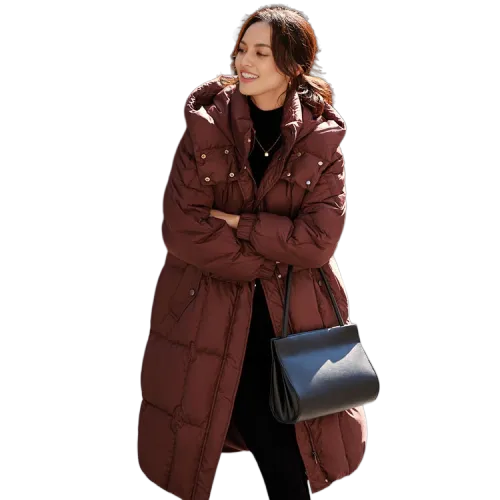 Mo Han Yi Mei Пуховик Женские Mulan Синий Красный