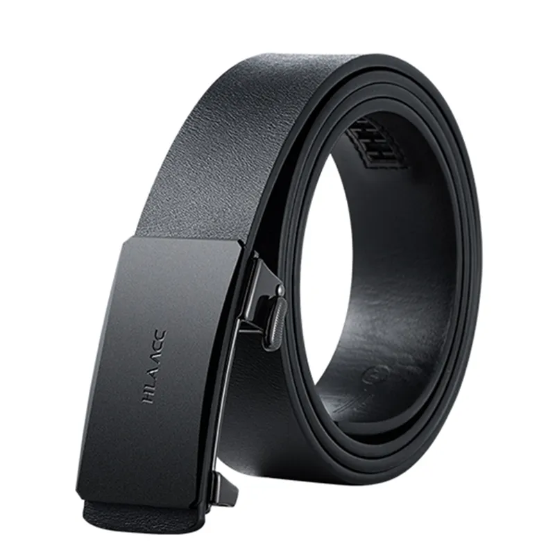 HLA Коровья кожа Спилок Ремни Мужские Черные Ширина 3,4CM