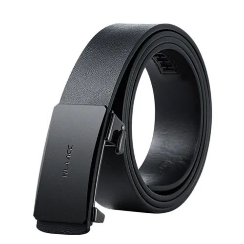 HLA Коровья кожа Спилок Ремни Мужские Черные Ширина 3,4CM