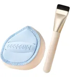 Морская соль, пузырьки, хлопковая конфета, вишневый цветок, золотой, одно-штриховая тональная основа, кисть