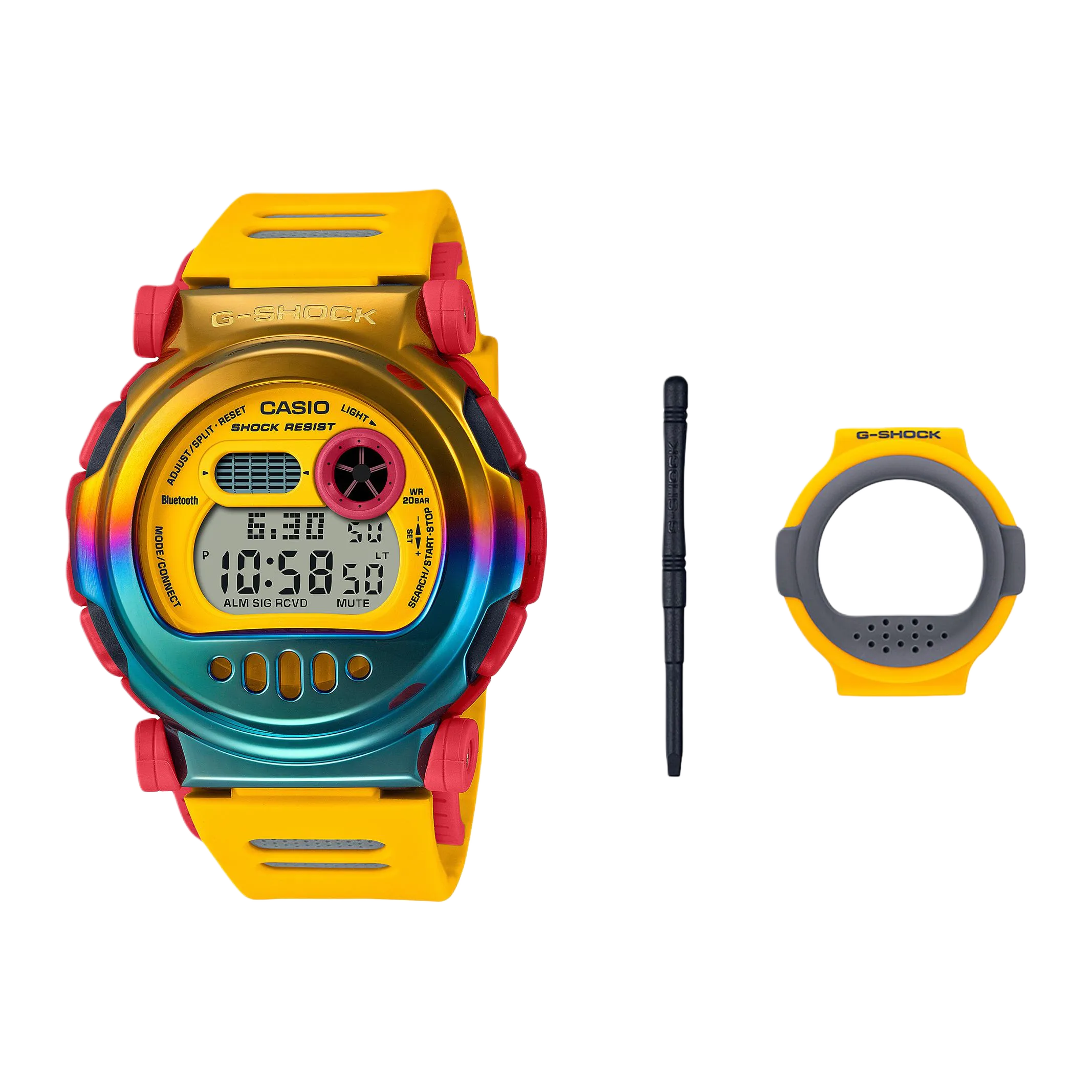 CASIO Кварцевый механизм Мужские часы Liquid Crystal/Analog Dual Display Series 50,3мм*47мм*18,7мм Желтые