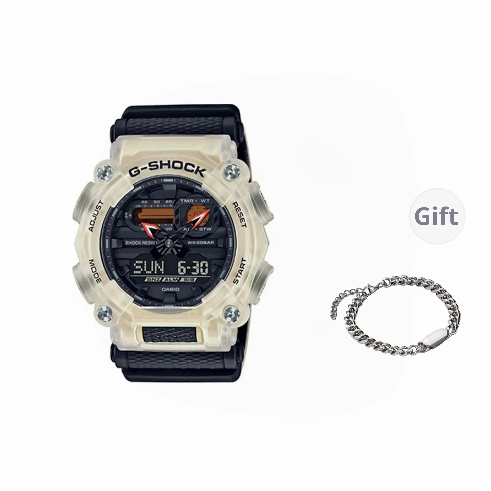 CASIO Кварцевый механизм Часы Мужские Черный циферблат