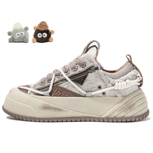 ON MAX Paper Airplane Series Skateboard Shoes Unisex Low-Top Brown/Gray