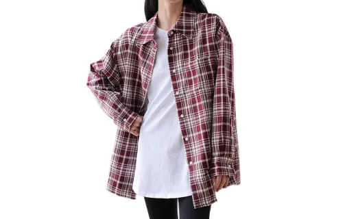 Dme Shirts Women's Red Plaid Pattern