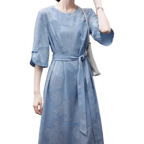 Dme Long-Sleeved Dresses Women's Aqua Blue