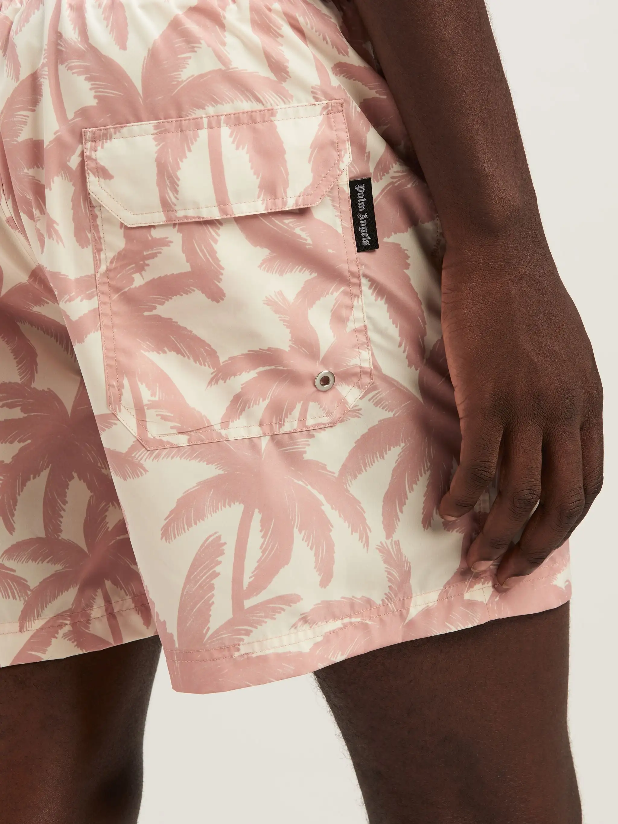 PALM ANGELS Allover Palm Printed Swim Shorts