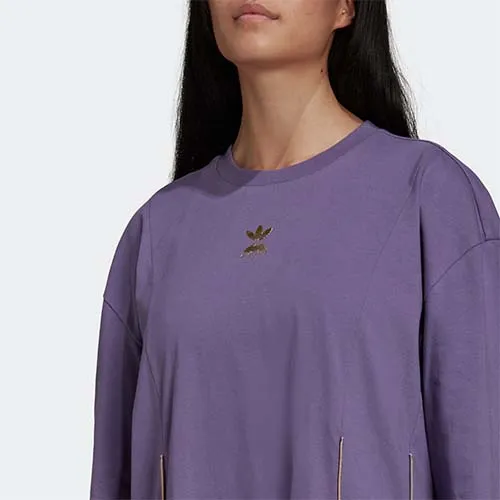 Adidas Originals Long Sleeved Dresses Women's Purple