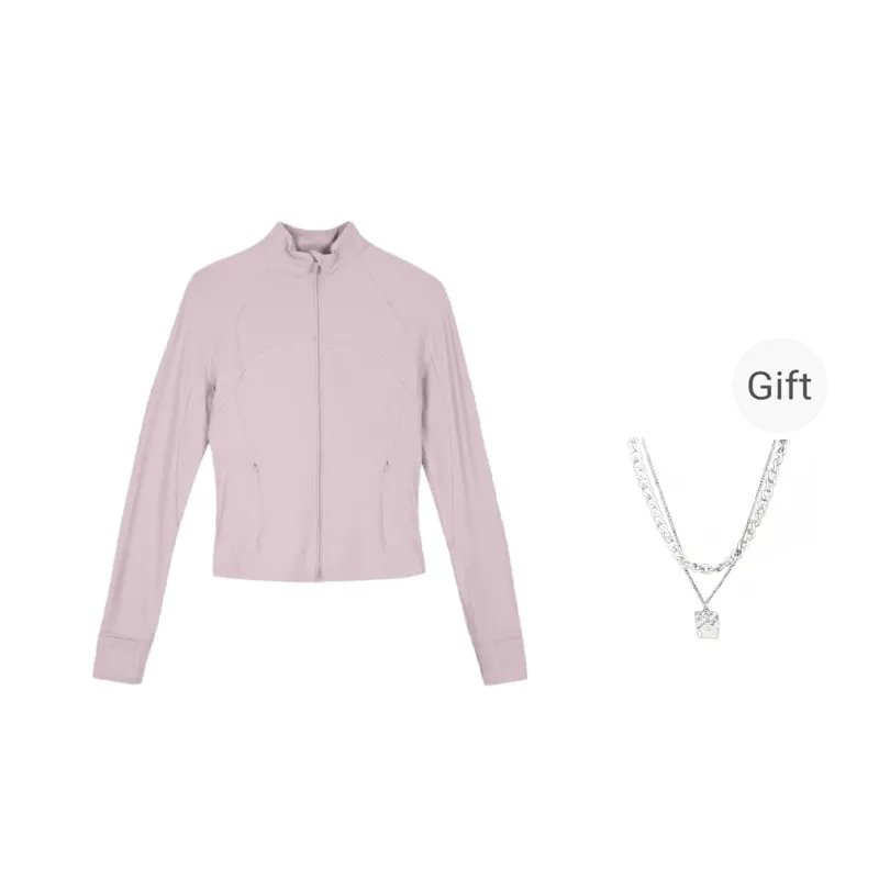Lululemon Define Jacket Women's Pink Comes With Necklace-0