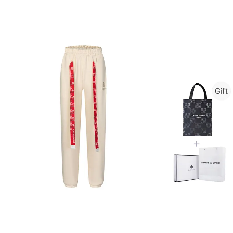 Charlie Luciano Casual Pants Unisex Ecru-6
