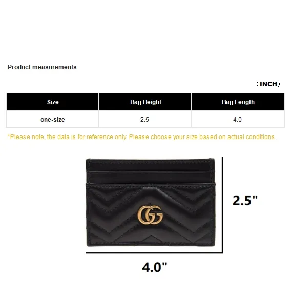 GUCCI Quilted Leather Card Holder Card Holder Women's Black-5