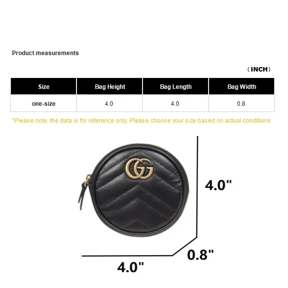 GUCCI Marmont Quilting Leather Coin Purse Women's Black-5