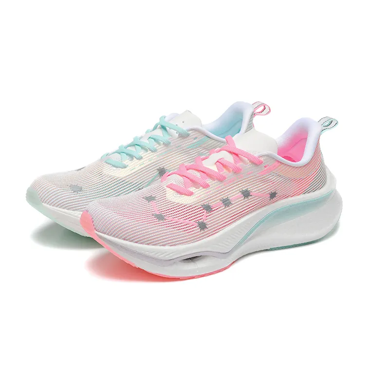 DUANGOU Anti Slip Wear Resistant Breathable Lightweight Low Top Marathon Running Shoes Unisex Mismatched Color-1