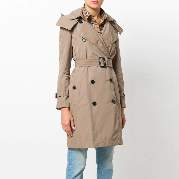 Burberry Women s Amberford Hooded Shell Trench Coat Beige POIZON