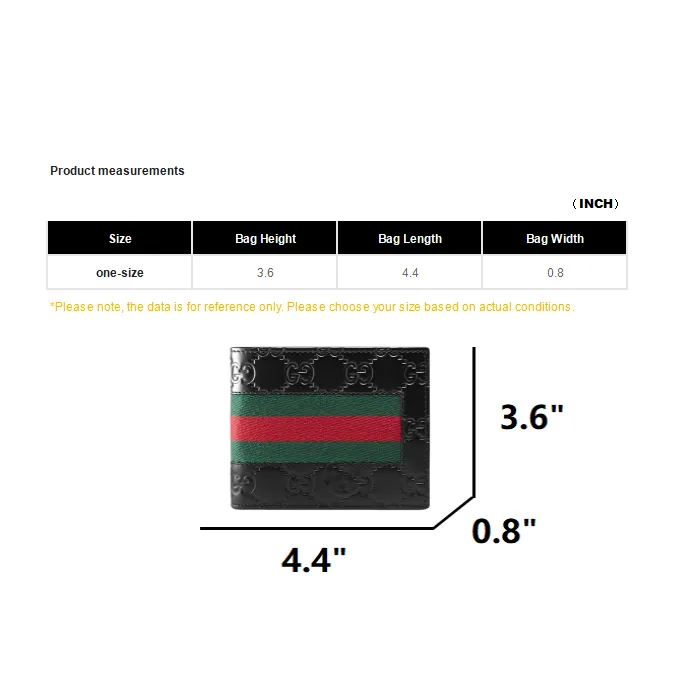 GUCCI Leather Wallet Men's Black-5