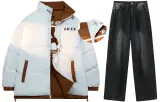 Set (top brown + pants black gray)