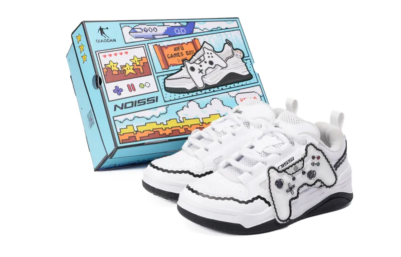 QIAODAN Qicheng V2 Skateboard Shoes Men Low Top Jordan White Black-1