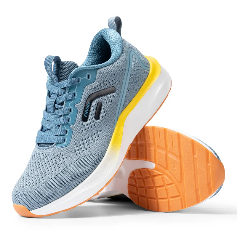 Fitville Running Shoes Men Low Top Dusty Gray, Iceberg Blue-1