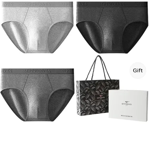 SEPTWOLVES Underpants Men's 3 Gift Box Sets+Shopping Bag