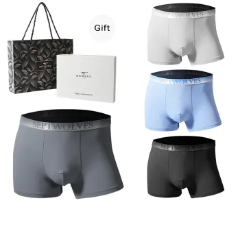SEPTWOLVES Underwear Gift Box Men's 4 Pack Gift Box Set+Shopping Bag