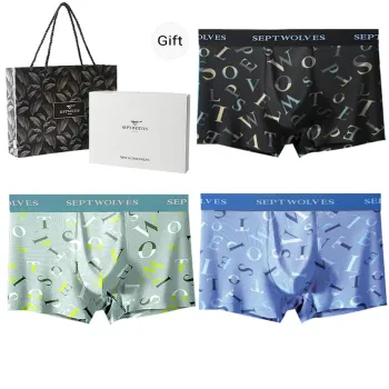 SEPTWOLVES Underwear Gift Box Men's 3 Pack Gift Box Set+Shopping Bag