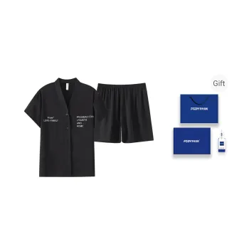 Floating Light Islands SS24 Pajama Set Women's Black