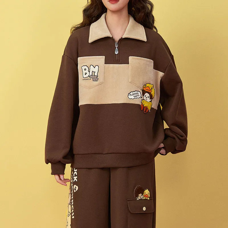 B.Duck Sweatshirt Women's Coffee-2